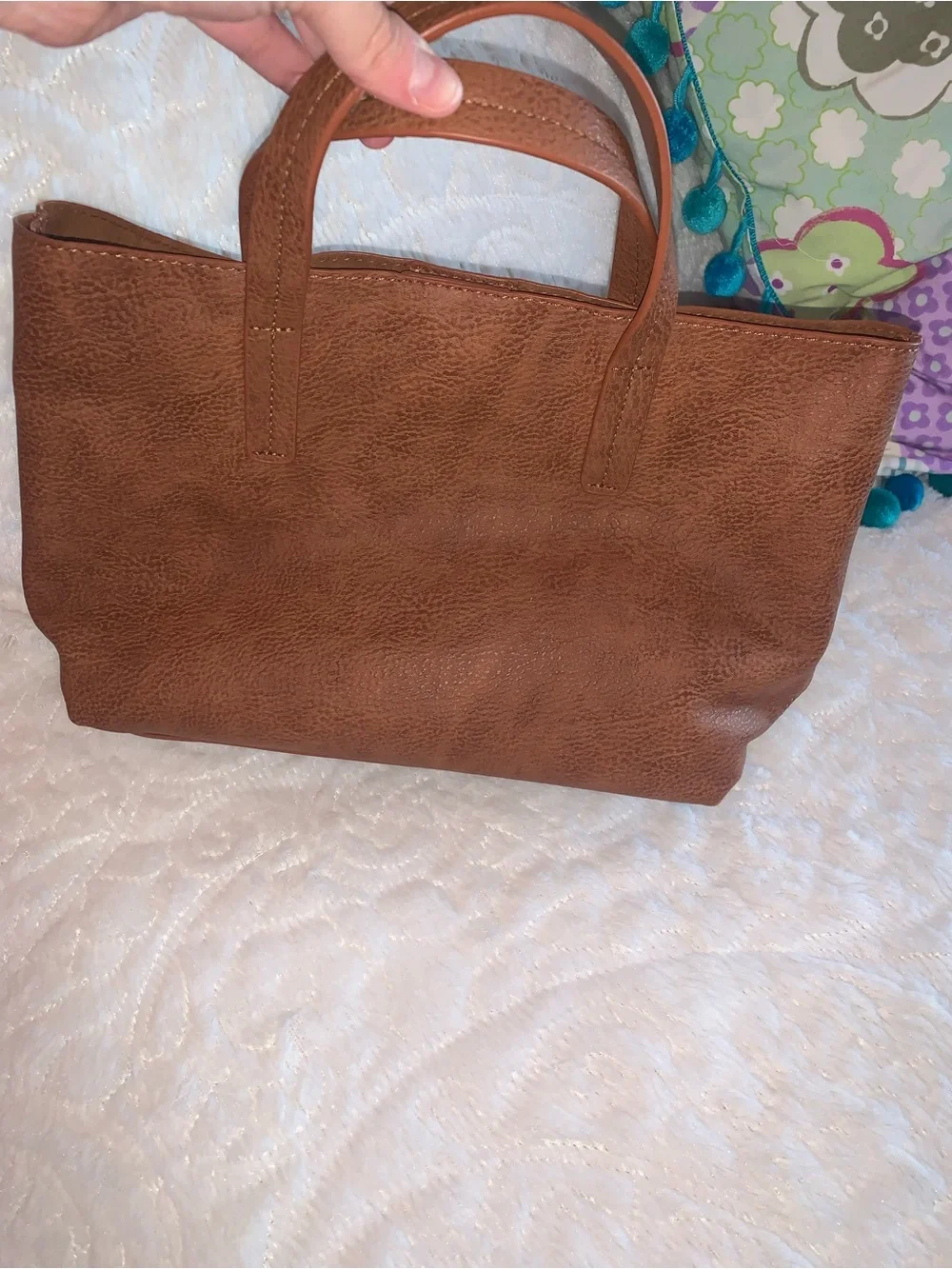 Frye Brown Leather Two-Handle Tote